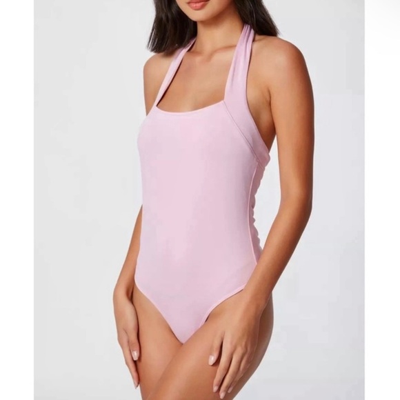 NEW PAIGE LILAC HALTER BODYSUIT - Picture 3 of 7